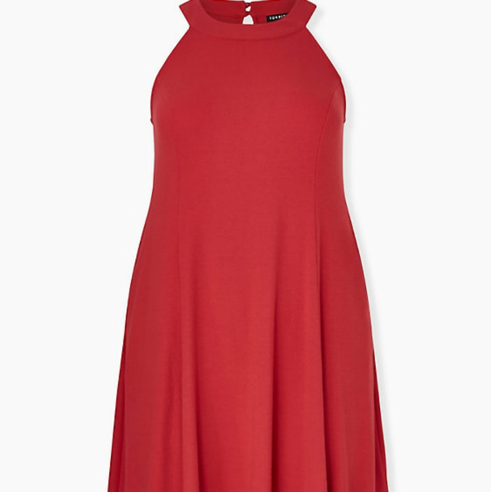 Torrid Red Fluted Mini Dress 00X